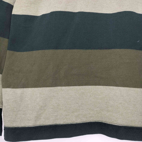 エディーバウアー Eddie Bauer ボーダー ラガーシャツ メンズ import:M