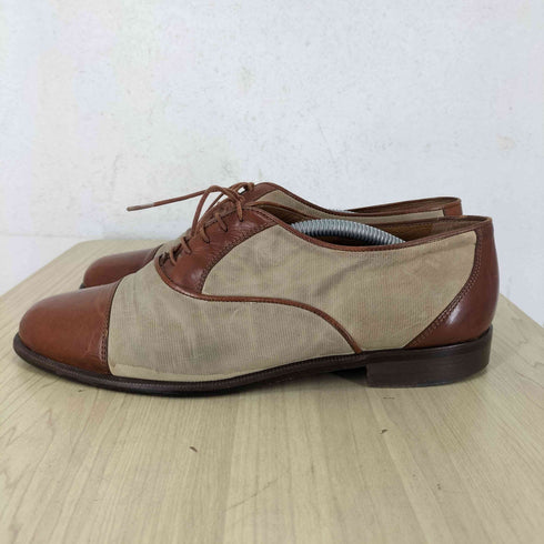 ブルーノマリ BRUNO MAGLI コットン×レザー キャップトゥ 内羽根 メンズ 6.5