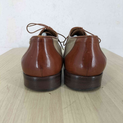 ブルーノマリ BRUNO MAGLI コットン×レザー キャップトゥ 内羽根 メンズ 6.5
