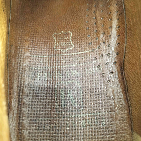 ブルーノマリ BRUNO MAGLI コットン×レザー キャップトゥ 内羽根 メンズ 6.5