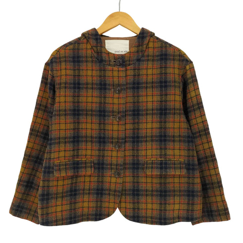 ピュアルセシン pual ce cin ウール チェック フーディジャケット レディース