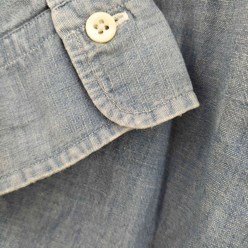 ラルフローレン RALPH LAUREN 90S USA製 ロゴ刺繍 BDシャツ メンズ import:M