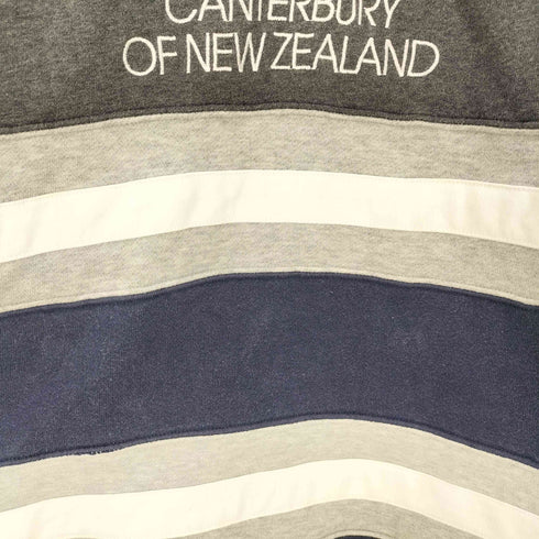 カンタベリーオブニュージーランド CANTERBURY OF NEW ZEALAND 刺繍ロゴ ハーフジップスウェット メンズ M