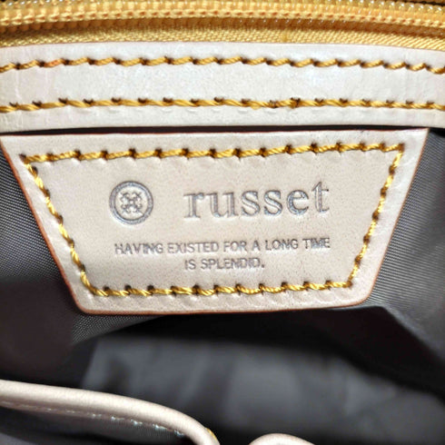 ラシット russet タッセルチャーム付き モノグラム総柄トートバッグ レディース