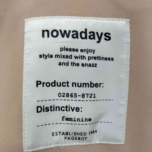 NOWADAYS ダブルブレスト ノーカラー ジャケット レディース JPN:M