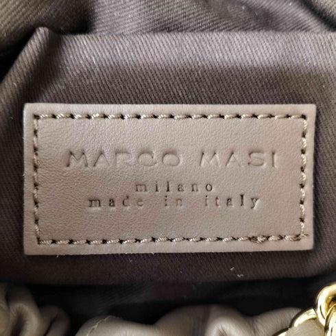 マルコマージ MARCO MASI イタリア製 レザー ステッチ チェーンショルダー トートバッグ レディース