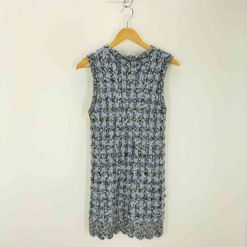 ザラ ZARA ツイード ビジュー ノースリーブワンピース レディース import:S