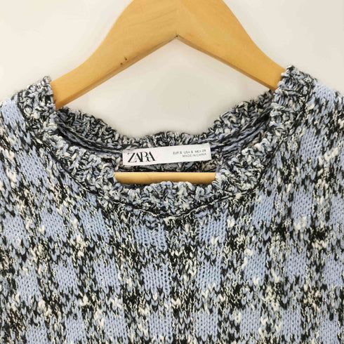 ザラ ZARA ツイード ビジュー ノースリーブワンピース レディース import:S