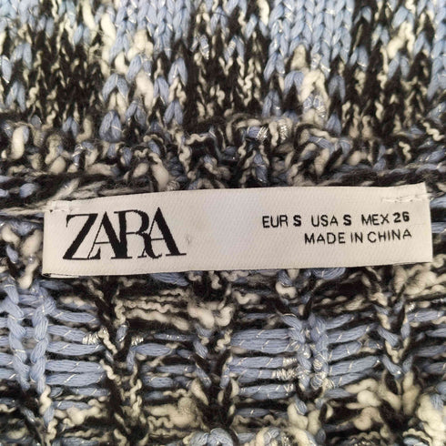 ザラ ZARA ツイード ビジュー ノースリーブワンピース レディース import:S