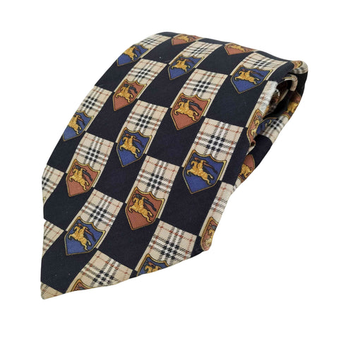 バーバリーズ BURBERRYS 騎士紋章柄 ネクタイ MADE IN ITALY メンズ
