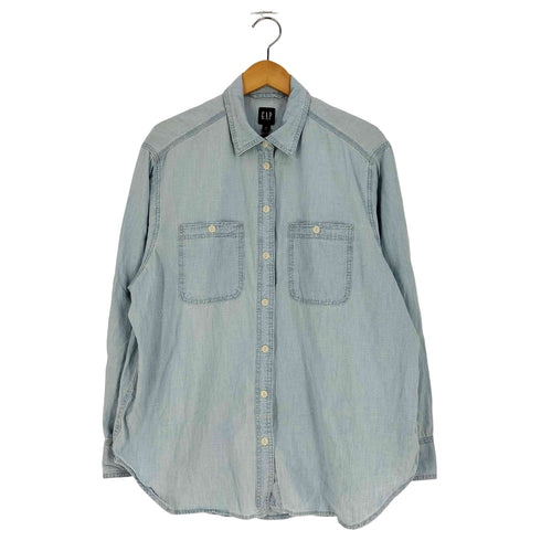 ギャップ Gap The BIG Shirt ザ ビッグ シャツ シャンブレーシャツ レディース import:S