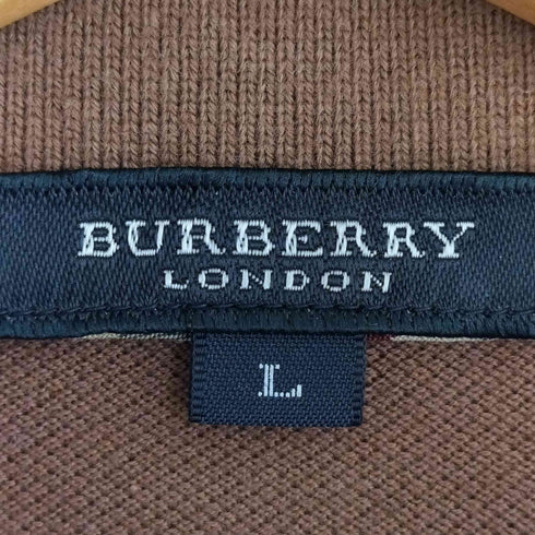 バーバリーロンドン BURBERRY LONDON ロゴ刺繍 ポケット 鹿の子 ポロシャツ メンズ import:L