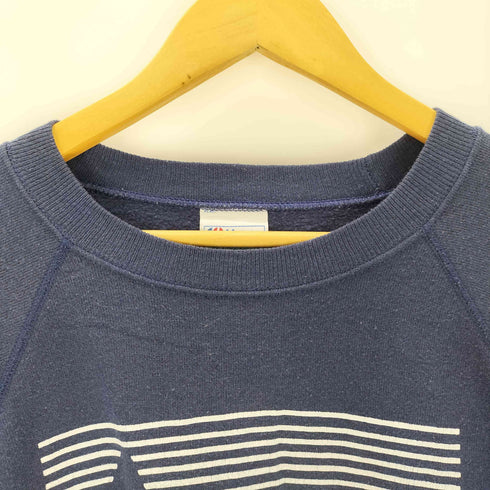 ヘインズ Hanes 80s usa製 ラグランスリーブ プリント クルーネック スウェット メンズ JPN:M