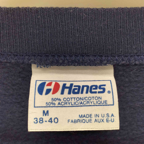 ヘインズ Hanes 80s usa製 ラグランスリーブ プリント クルーネック スウェット メンズ JPN:M