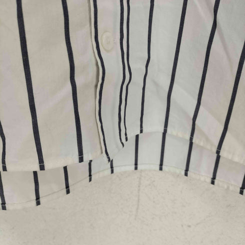 WNU オーガニックコットン切替ストライプシャツ import メンズ