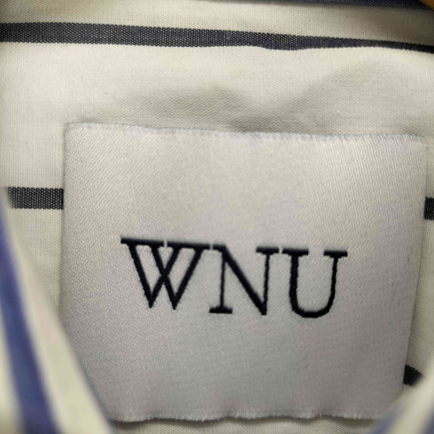 WNU オーガニックコットン切替ストライプシャツ import メンズ