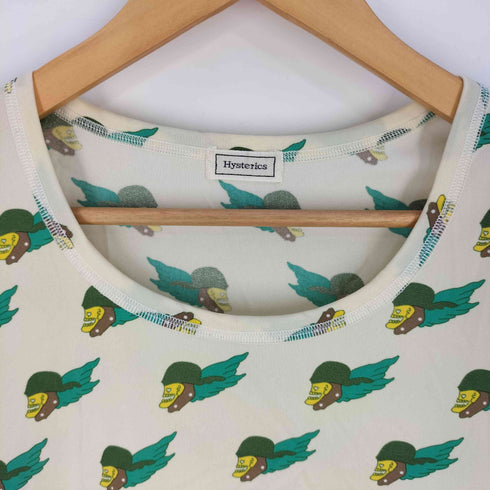 ヒステリックス HYSTERICS 90s 総柄 パターン切替 ロングスリーブTシャツ レディース FREE