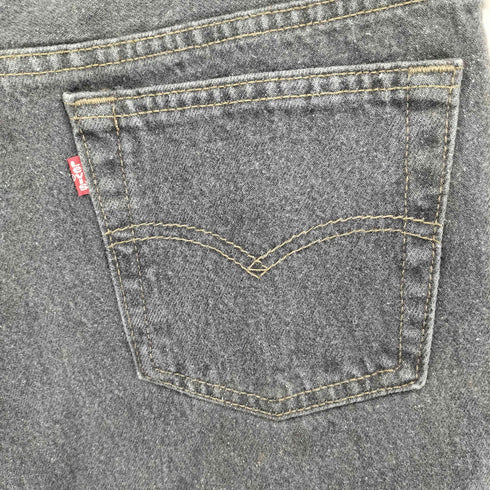 リーバイス Levis 90S 93年製 USA製 552刻印 サンアンジェロ工場 501 先染めブラックデニム ミントコンディション メンズ W28 L34