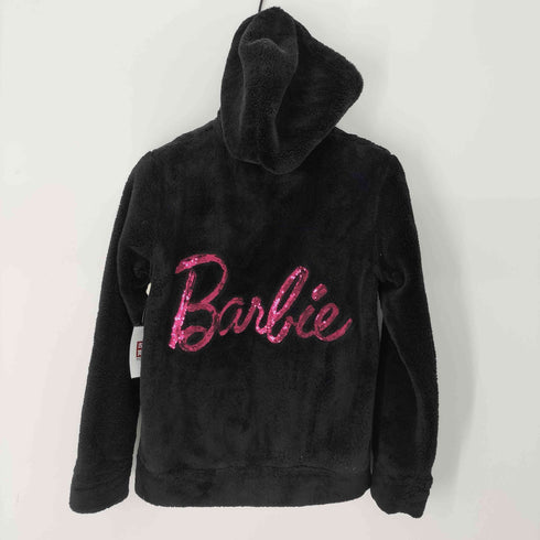 Barbie 背面ロゴスパンコールフリースパーカー レディース