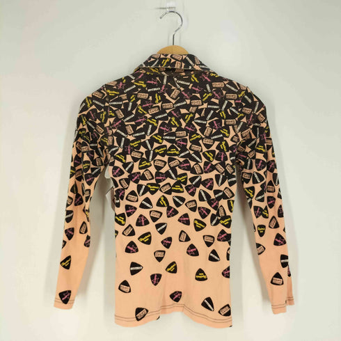 ヒステリックグラマー HYSTERIC GLAMOUR 90s ピック柄 ロングスリーブ ポロシャツ レディース FREE
