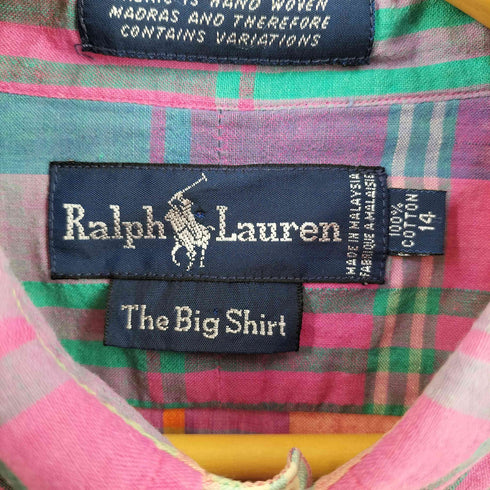 ラルフローレン RALPH LAUREN THE BIG SHIRT マドラス メンズ 14