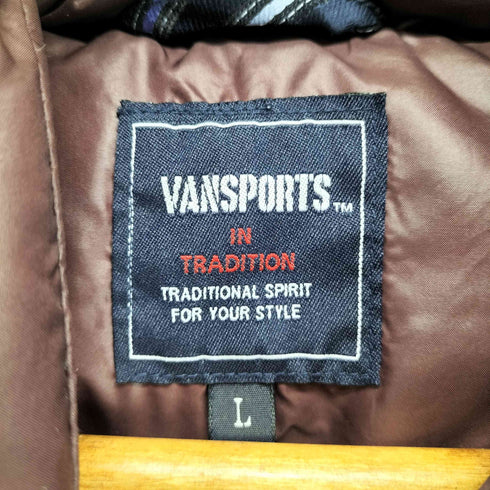 VAN SPORTS フーデッド ダウンジャケット メンズ JPN:L