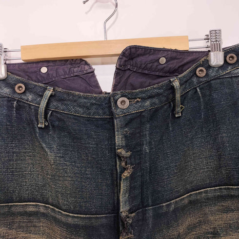 キャピタル KAPITAL クラッシュデザイン ボタンフライ デニム パンツ メンズ JPN:3