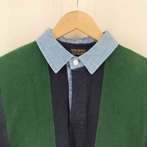 ブルックスブラザーズ BROOKS BROTHERS 香港製 バイカラー L/S ポロシャツ メンズ import:M