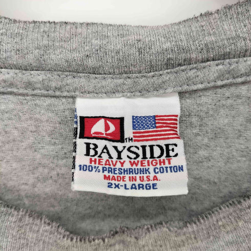 ベイサイド BAYSIDE 90S USA製 HEAVY WEIGHT ロングスリーブクルーネックポケットTシャツ メンズ 2X-LARGE