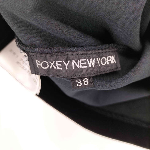 フォクシーニューヨーク FOXEY NEW YORK メッシュ切替 ベロア ハイネックカットソー レディース JPN:38