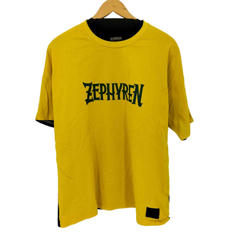 ゼファレン ZEPHYREN フロントプリント ツートーン S/S Tシャツ メンズ JPN:L