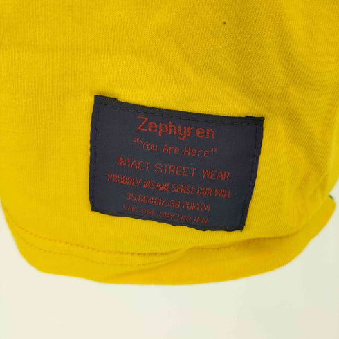 ゼファレン ZEPHYREN フロントプリント ツートーン S/S Tシャツ メンズ JPN:L