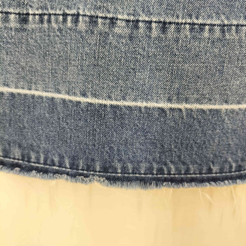 ザラ ZARA WOMAN カットオフ ワイドフレア ジッパーフライ ベイカーポケット デニム パンツ レディース S