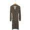 バナナリパブリック BANANA REPUBLIC チェーン柄 Vネックボウタイワンピース レディース import:M
