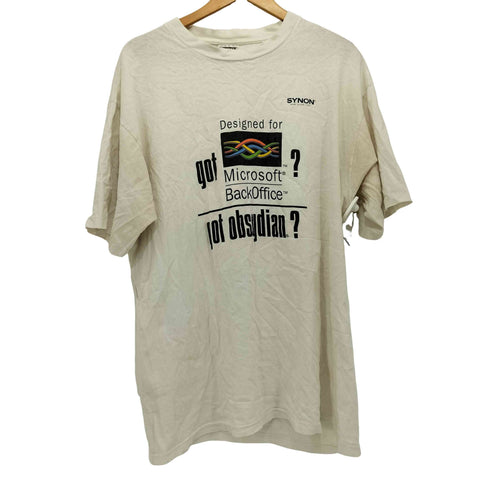 オニータ ONEITA 90S USA製 PowerPro by ONEITAタグ 企業ロゴプリント シングルステッチ ショートスリーブクルーネックTシャツ メンズ X-LARGE