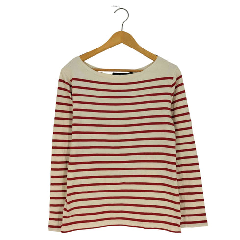 ラルフローレン RALPH LAUREN ボーダー ボートネック ロングスリーブ Tシャツ レディース import:S