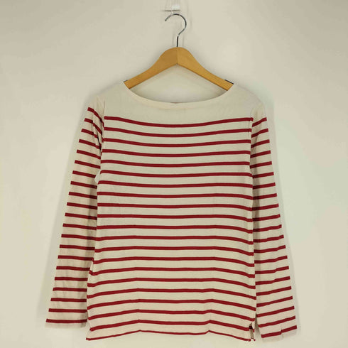 ラルフローレン RALPH LAUREN ボーダー ボートネック ロングスリーブ Tシャツ レディース import:S