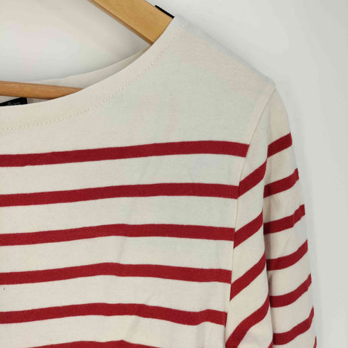 ラルフローレン RALPH LAUREN ボーダー ボートネック ロングスリーブ Tシャツ レディース import:S
