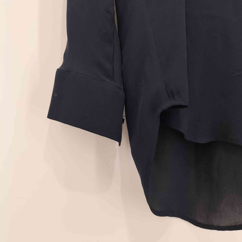 ヴィンス VINCE 総シルク Vネック ロングスリーブブラウス レディース import:XS