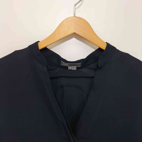 ヴィンス VINCE 総シルク Vネック ロングスリーブブラウス レディース import:XS