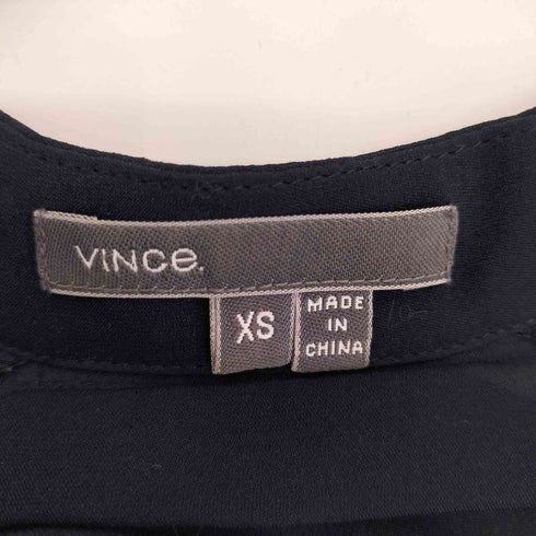 ヴィンス VINCE 総シルク Vネック ロングスリーブブラウス レディース import:XS