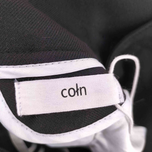 COLN スラックス ビッグシルエット ハイウエスト ツータック レディース