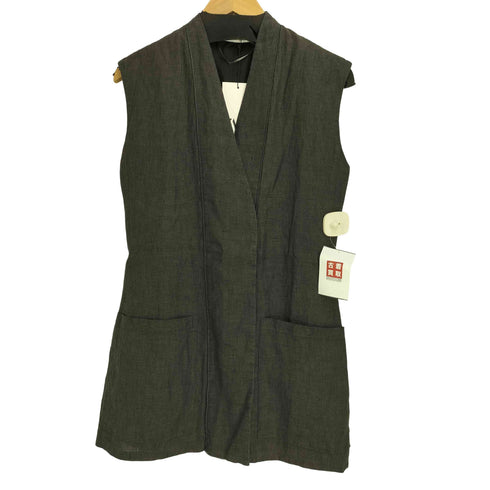 ザラ ZARA WASHED TIED VEST ウォッシュ加工タイドベスト レディース import:XS