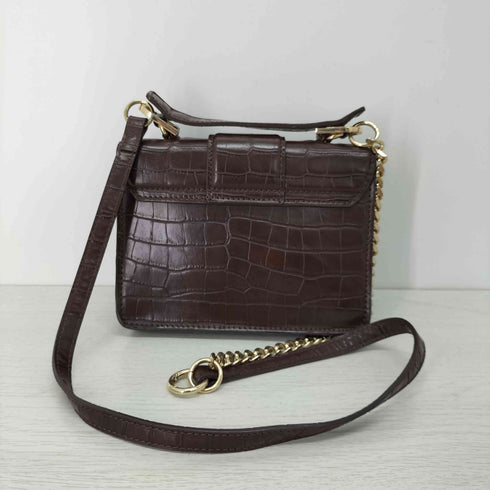 ザラ ZARA クロコ型押し ショルダーバッグ レディース