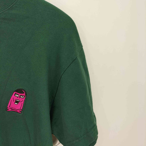 パンクドランカーズ PUNK DRUNKERS フロント刺繍 バックプリント Tシャツ メンズ JPN:L