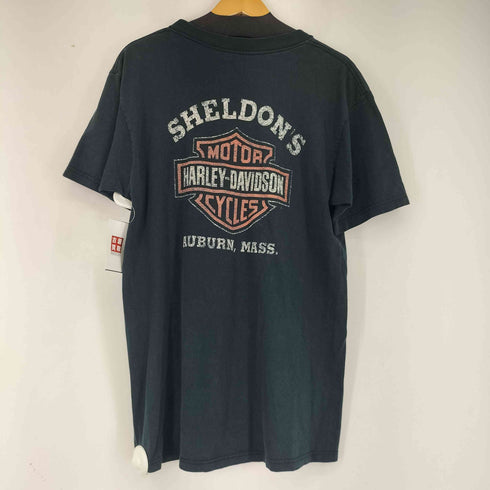 ハーレーダビッドソン HARLEY-DAVIDSON 90s USA製 ファイヤーパターン 両面プリントクルーネックTシャツ メンズ JPN:L