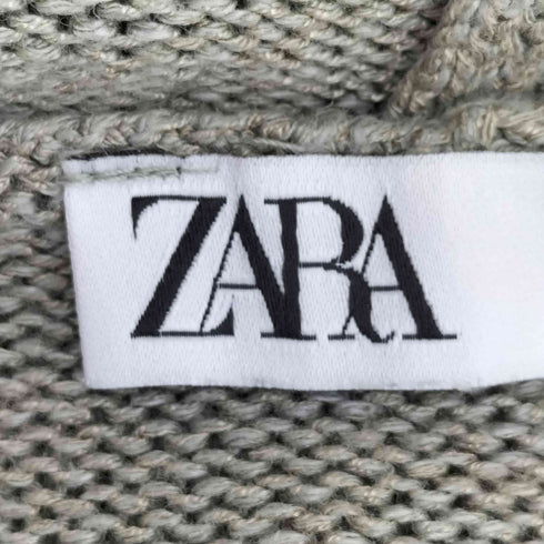 ザラ ZARA リネン混ニットフーディー レディース import:M
