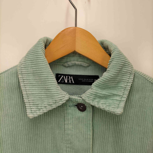 ザラ ZARA 太畝 コーデュロイ カスタム カットオフ トラッカー ジャケット レディース import:XS