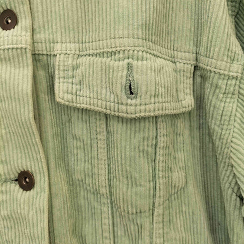 ザラ ZARA 太畝 コーデュロイ カスタム カットオフ トラッカー ジャケット レディース import:XS