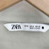 ザラ ZARA シェルボタン ノーカラー ギャザーブラウス レディース import:M